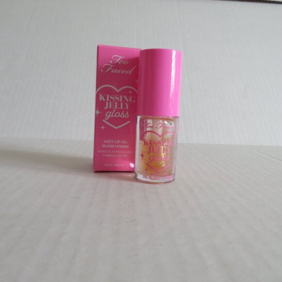🎉HP🎉 Too Faced Kissing Jelly Hydrating Lip Oil Gloss, Set of 2, Pina Colada, NWT - Picture 3 of 4